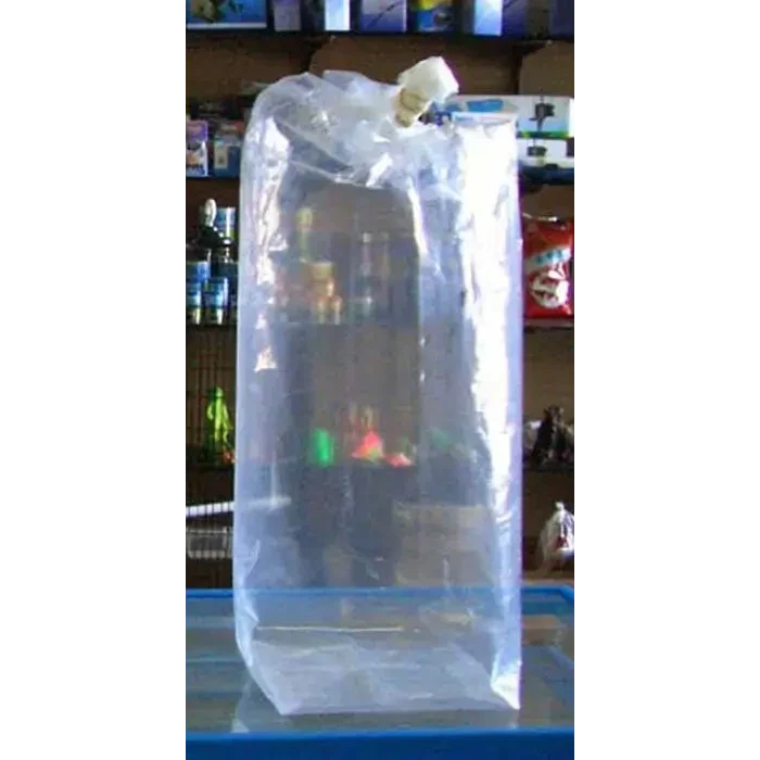 Clear plastic bag.