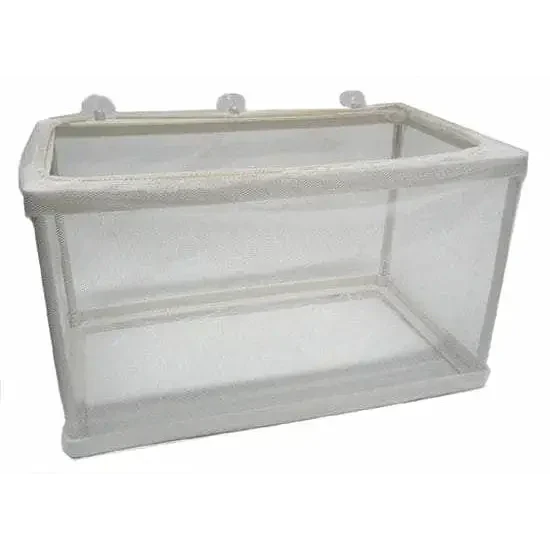 White mesh breeding box.
