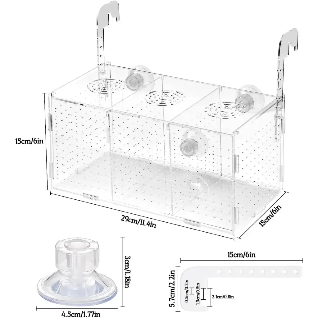 Flatpack Arcylic Breeder Isolation Box 30cmx15cmx15cm -