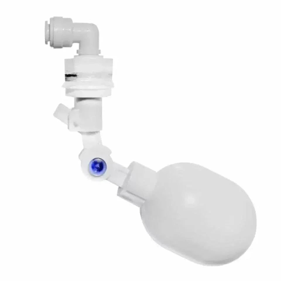 White plastic float valve.
