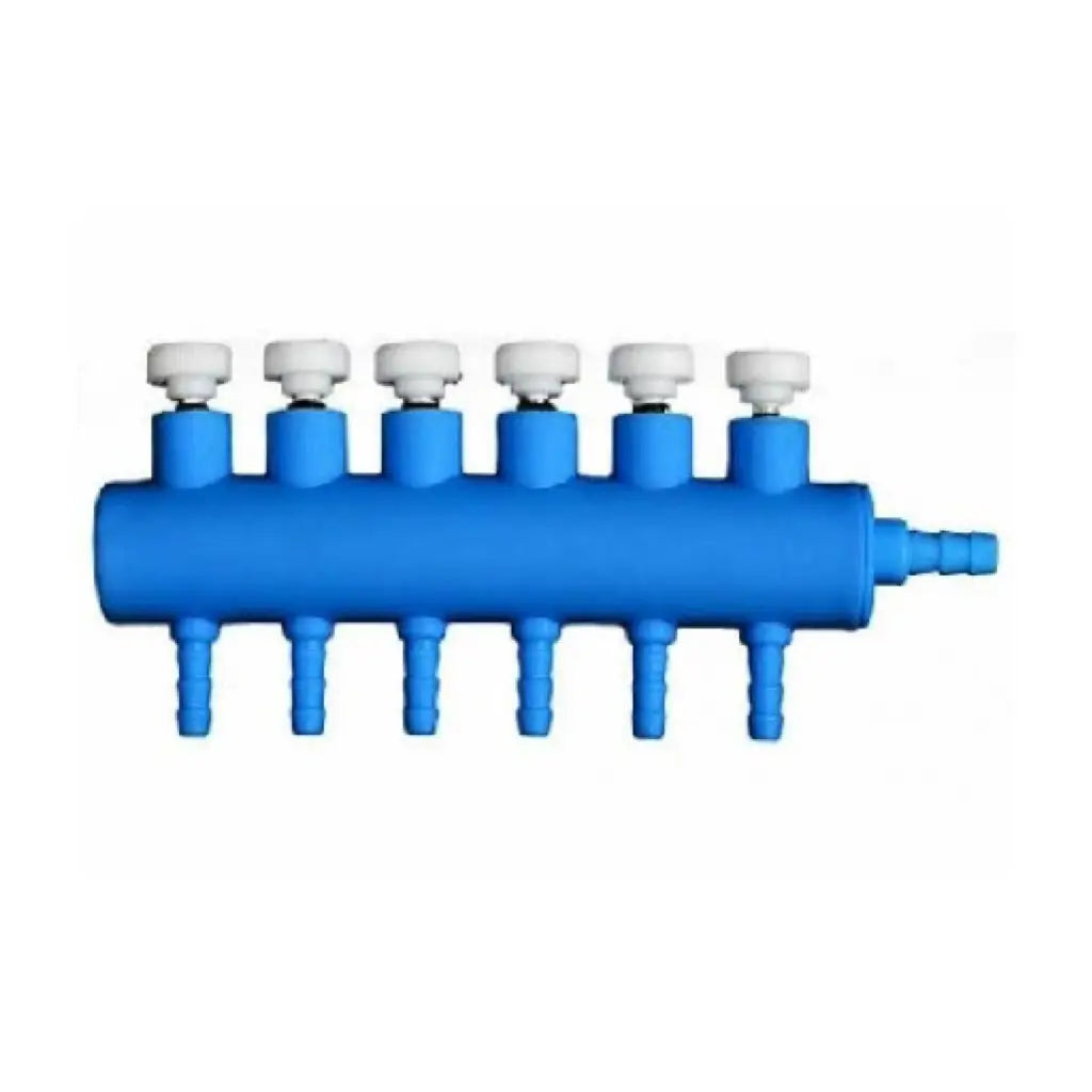 Gang Valve 6 Way Blue