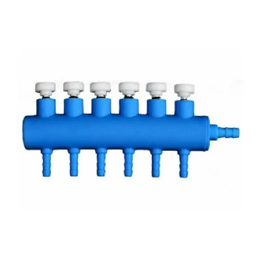 Gang Valve 6 Way Blue
