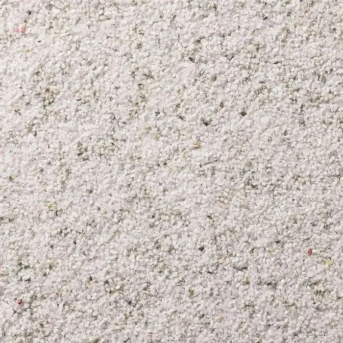 Textured, off-white carpet.