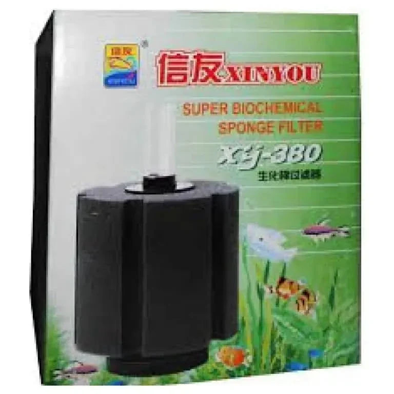 Black sponge aquarium filter.