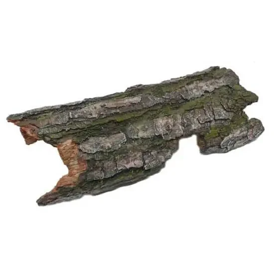 Rough, gray tree bark.