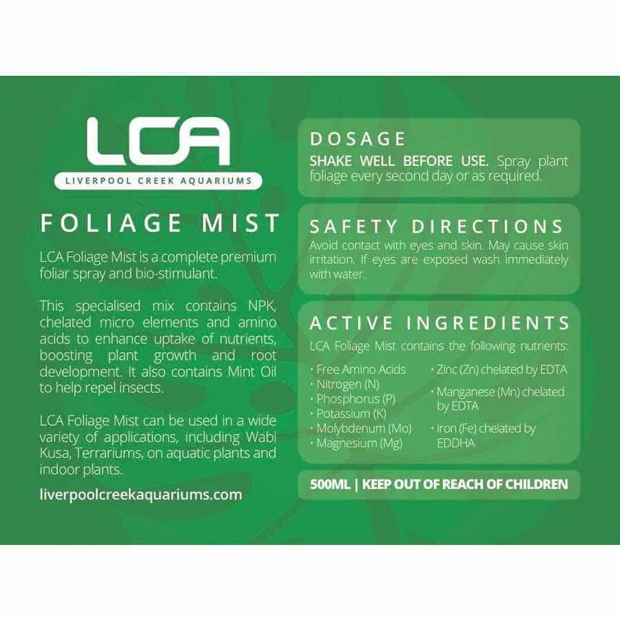 LCA Foliage Mist Fertiliser 500ml