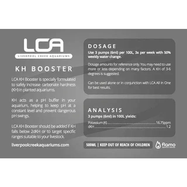 LCA KH Booster label.