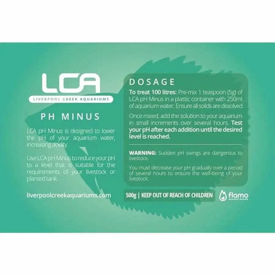 LCA pH Minus aquarium water treatment.