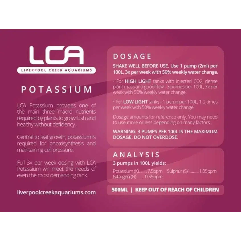 Aquarium plant fertilizer label.