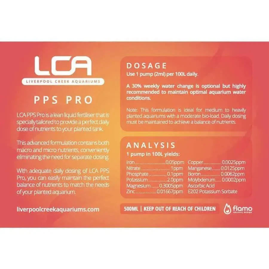 LCA PPS Pro liquid fertilizer label.