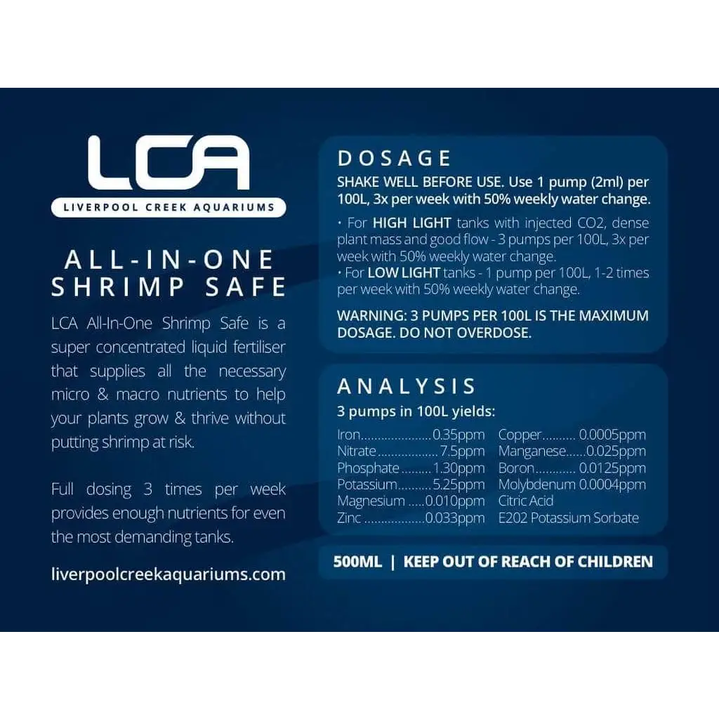 LCA's All in-One Shrimp Safe Liquid Fertiliser - 500ML