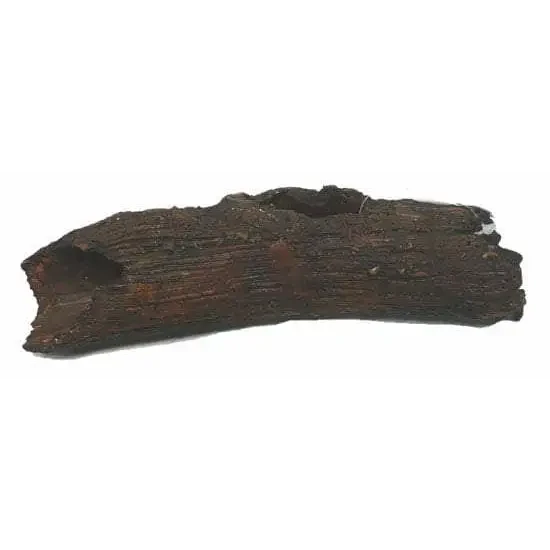 Dark, weathered piece of wood.