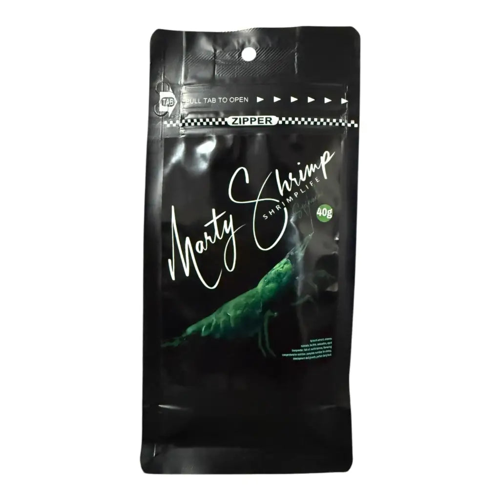 Marty Shrimp food pouch.