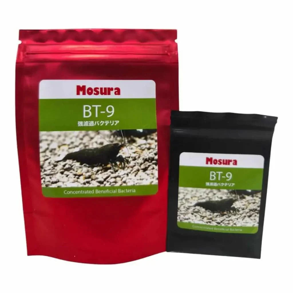 Mosura BT-9 concentrated beneficial bacteria packaging.