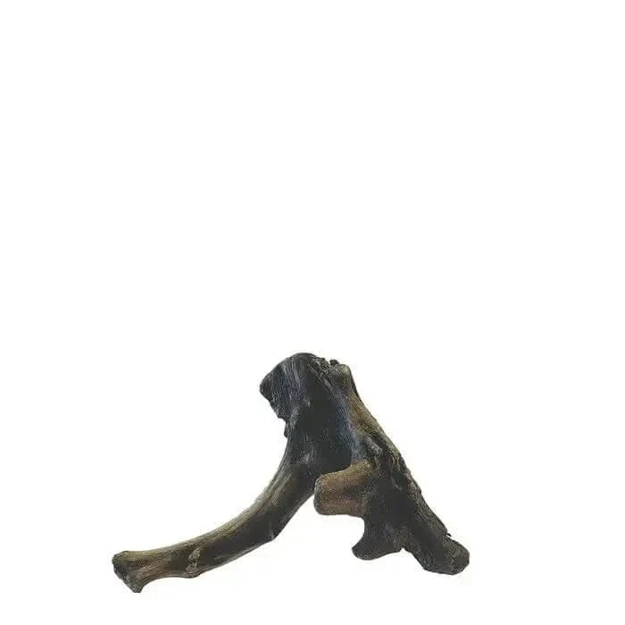 Weathered, dark driftwood piece.