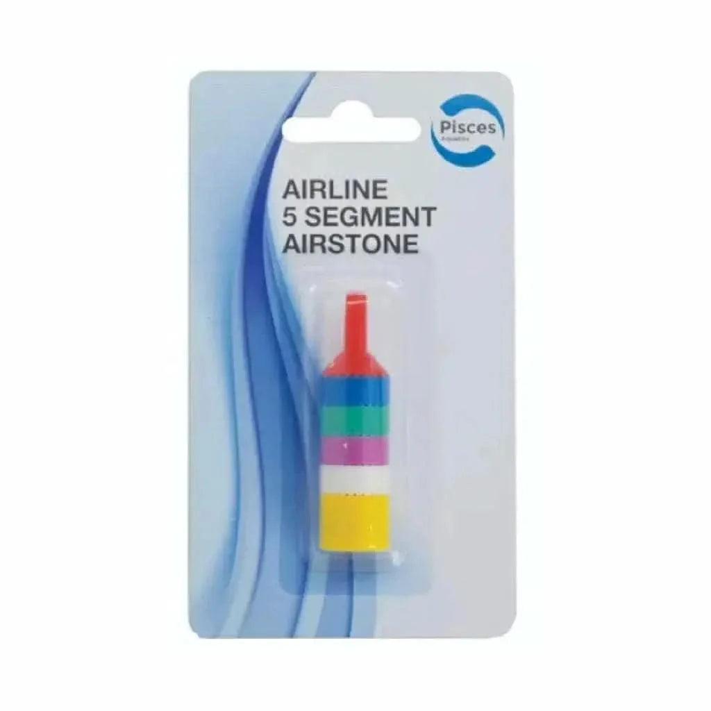 Colorful five-segment aquarium airstone.