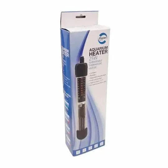 Aquarium heater in retail packaging.