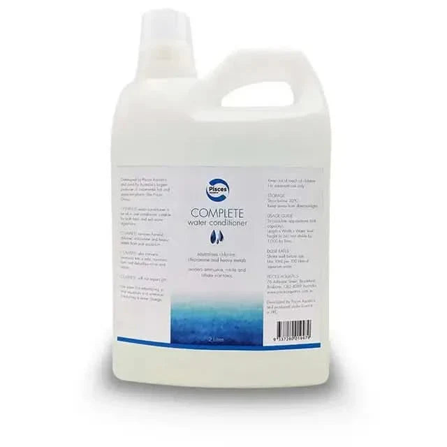 White plastic water conditioner jug.
