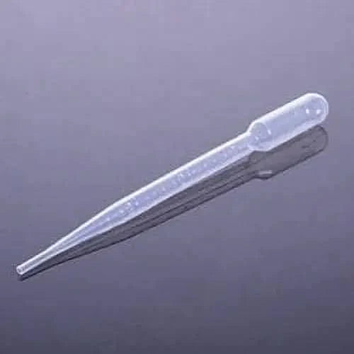 Clear plastic transfer pipette.