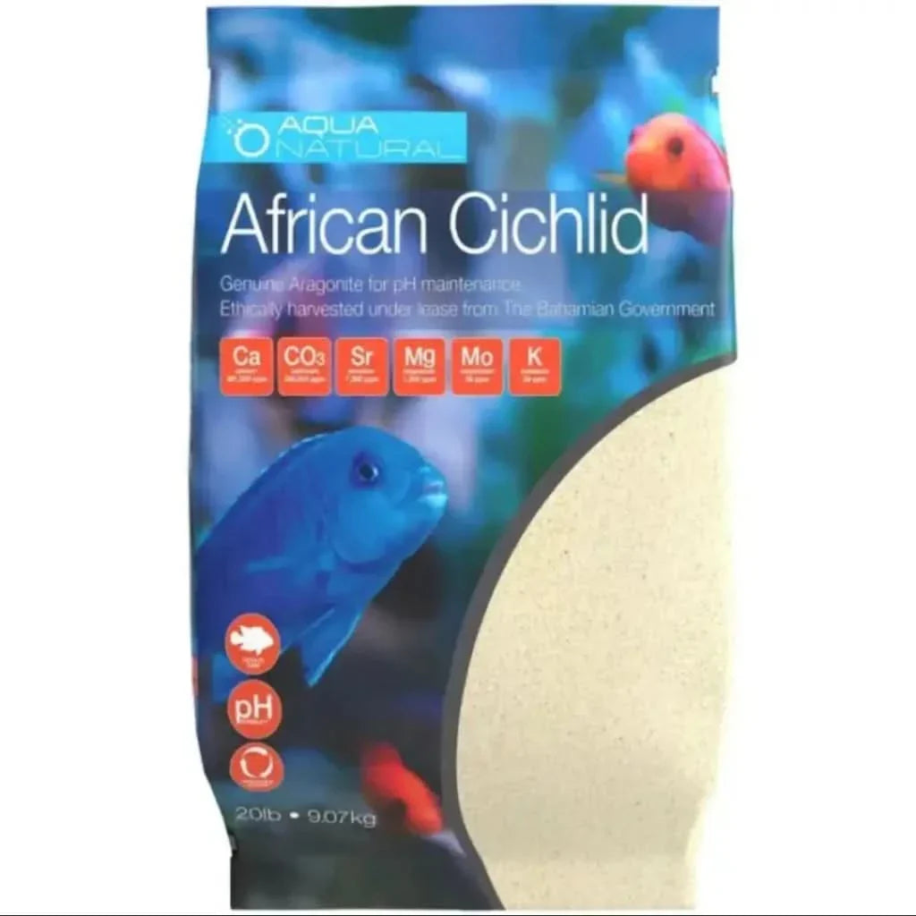 Bag of African Cichlid aquarium substrate.