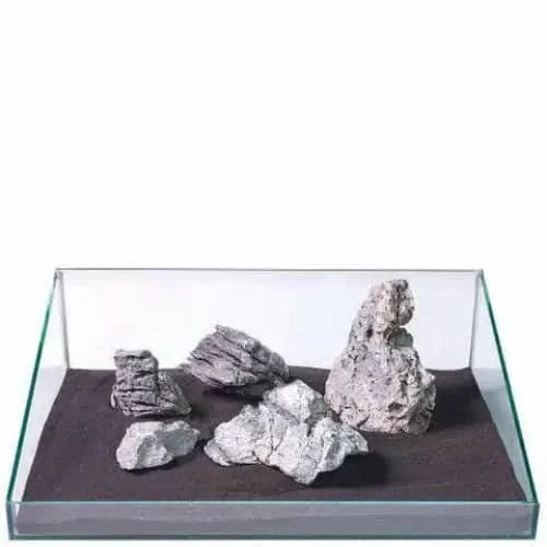 Aquarium rock arrangement.