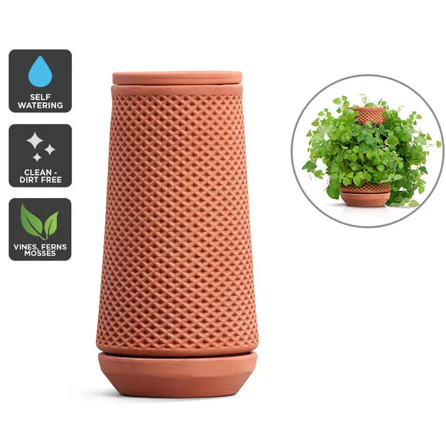 Self-Watering Terracotta Ceramic Planter