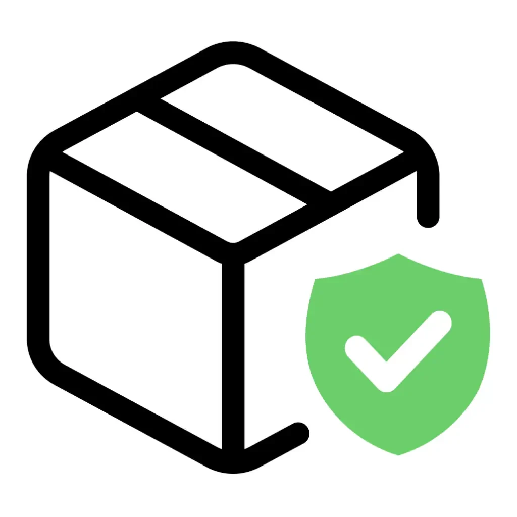 Secured package icon.