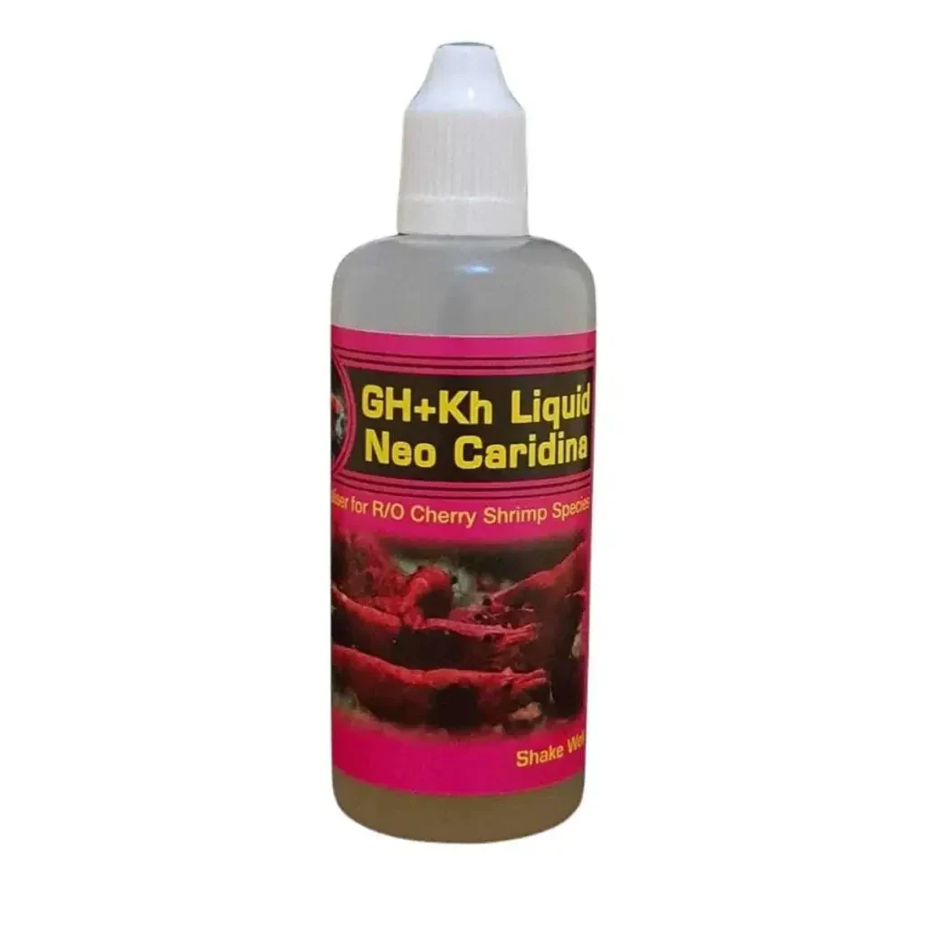 Bottle of liquid shrimp supplement.