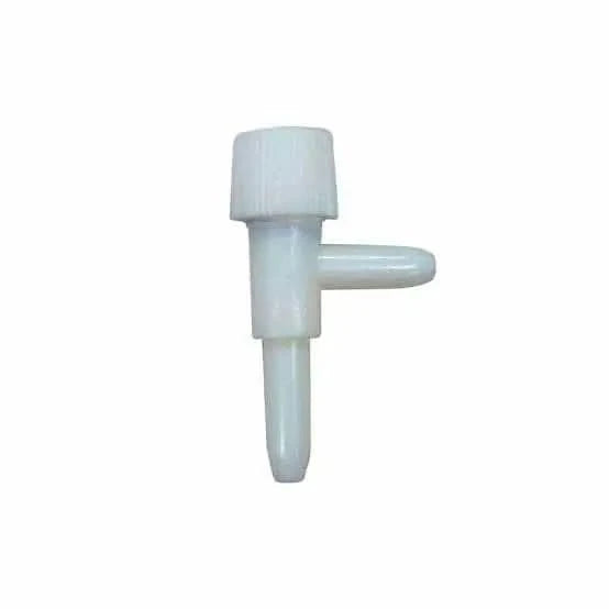 White plastic T-shaped connector.
