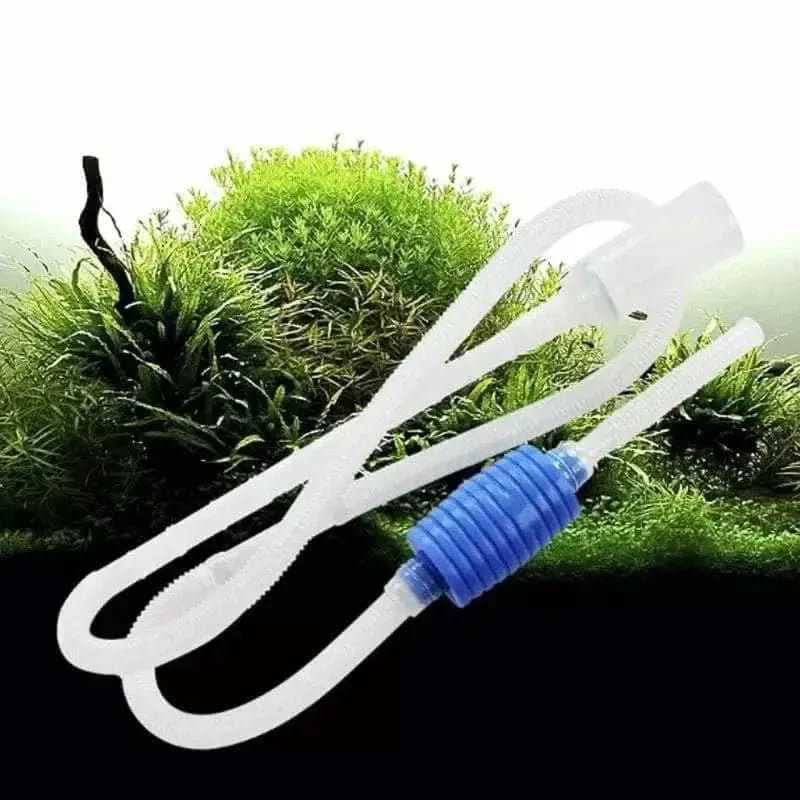 Aquarium gravel cleaner with siphon pump.