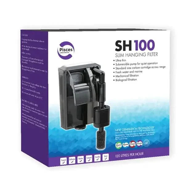 Pisces SH100 slim hanging aquarium filter.