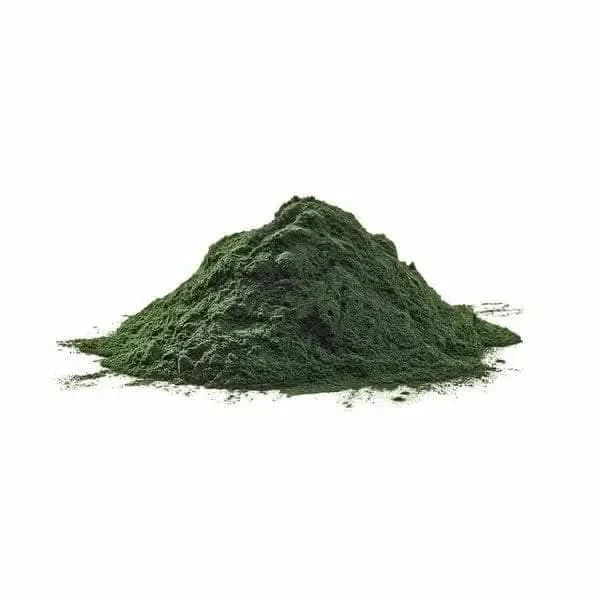 Dark green powder pile.