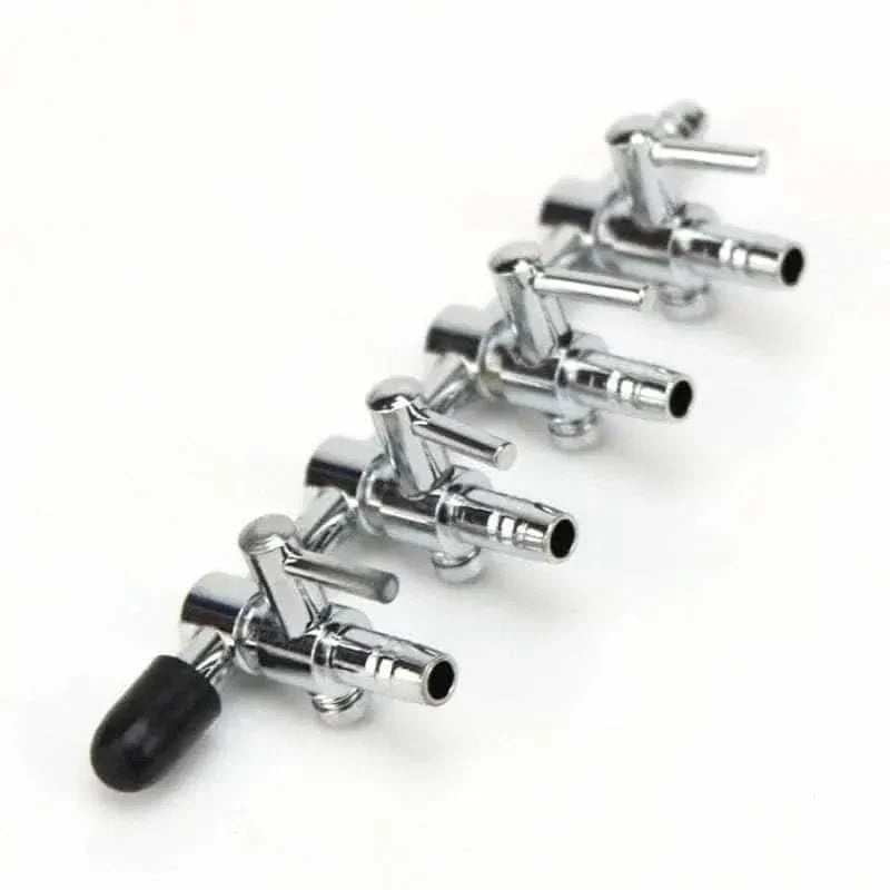 Chrome-plated aquarium air distributor.