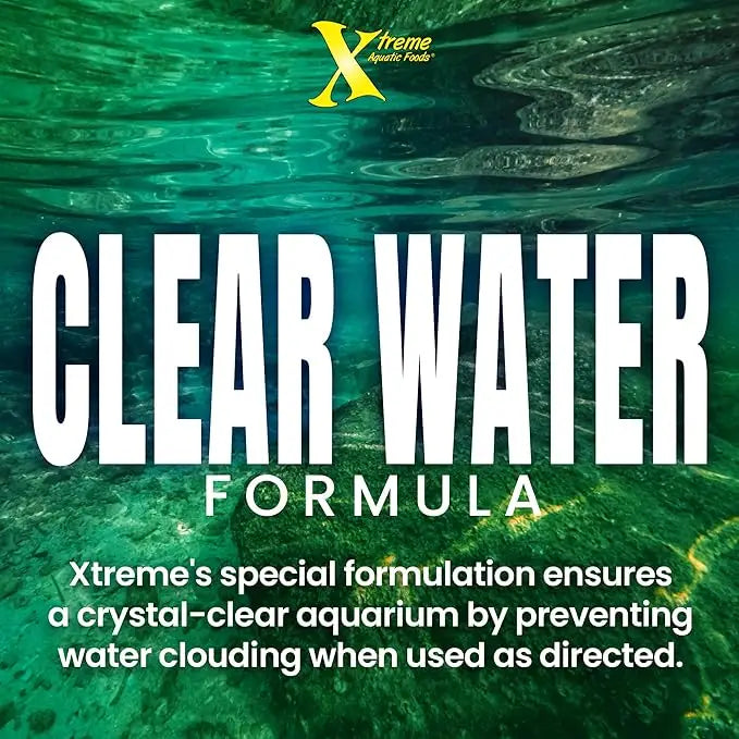 Aquarium water clarifying formula.