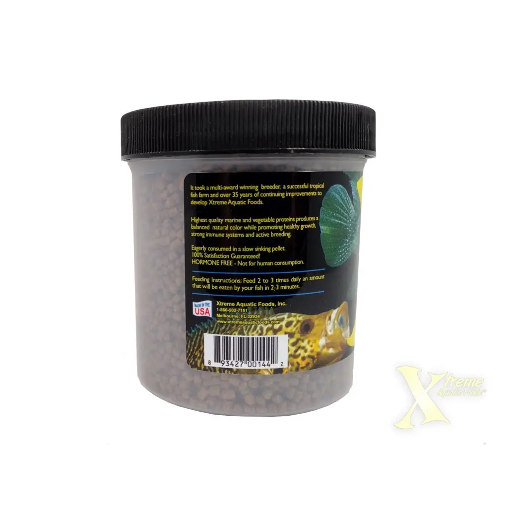 Container of fish food.