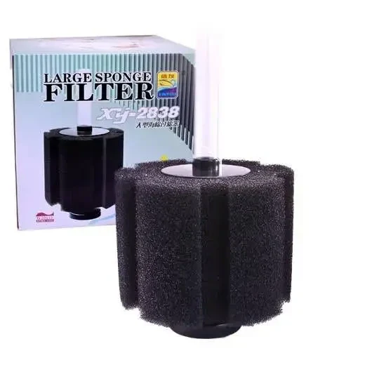 Black sponge aquarium filter.