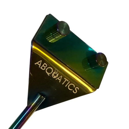 Iridescent metal aquarium scraper.