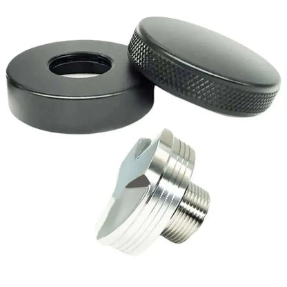 Metal and black hardware pieces.