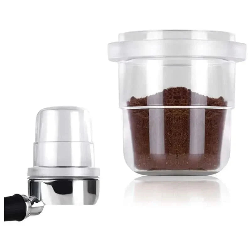 Coffee tamper and dosing cup.