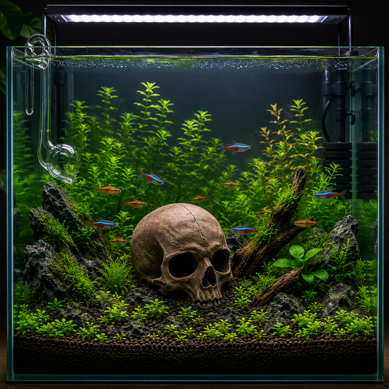 Ceramic Skull Decor Cave Shelter For Fish Tank ST-156 L(FL14)
