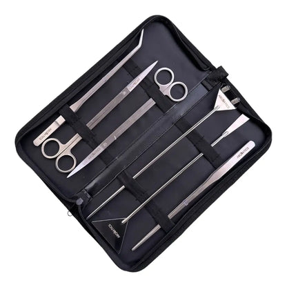Abquatics Aquascaping Tool Set (7pcs inc PU Leather Case)