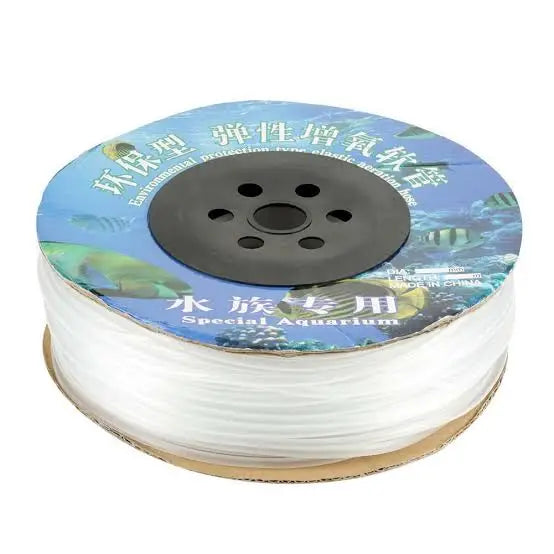 Spool of clear aquarium tubing.