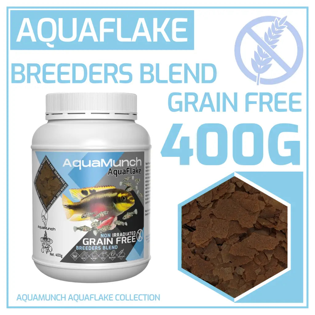 AquaMunch AquaFlake Fish Food - Breeders Blend (Flake)