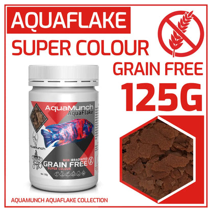 AquaMunch AquaFlake Fish Food - Super Color (Flake) - 125g