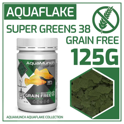 AquaMunch AquaFlake Fish Food - Super Greens (Flake)