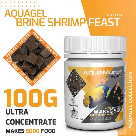 AquaMunch AquaGel Fish Food - Brine Shrimp Feast - 100g