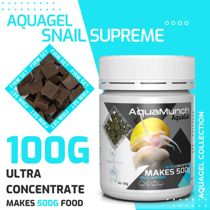 AquaMunch AquaGel Snail Food - Snail Supreme - 100g