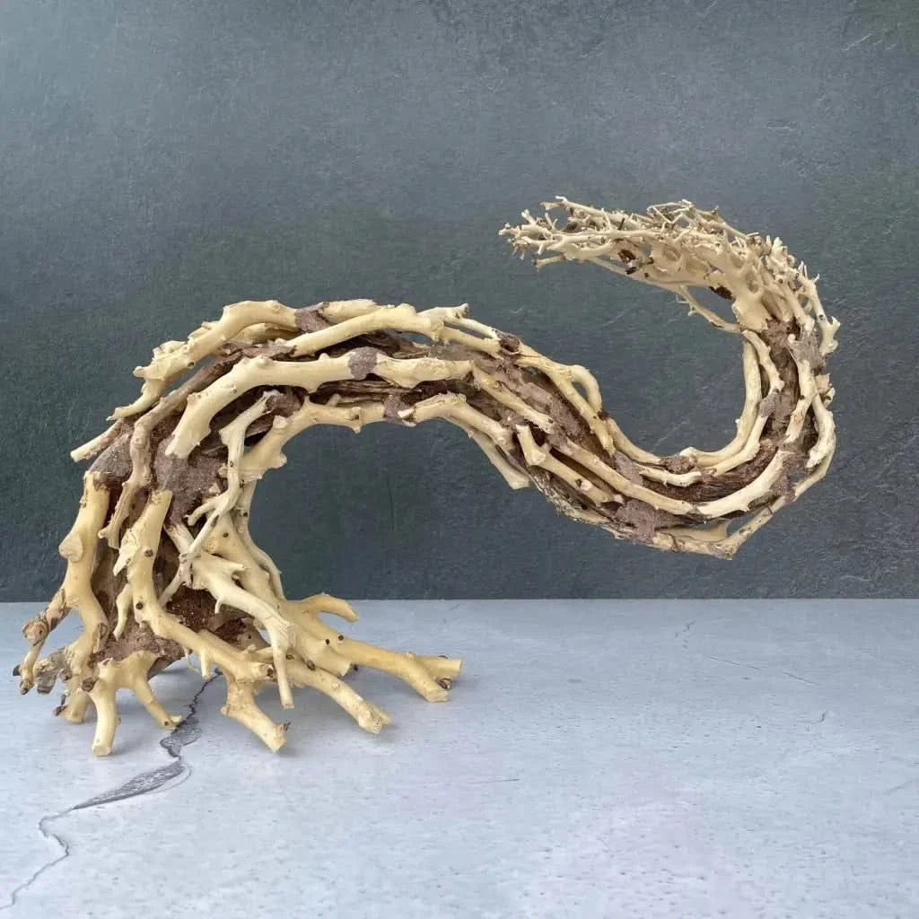 Intricate driftwood sculpture.