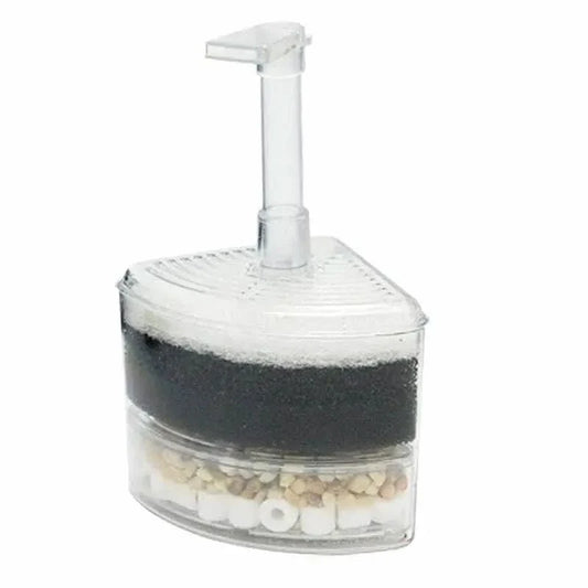 Corner aquarium filter.