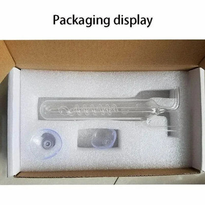 Glass aquarium diffuser with suction cups.
